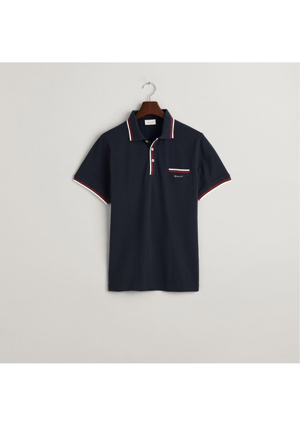 Erkek Lacivert Regular Fit Çizgili Polo fırsatları