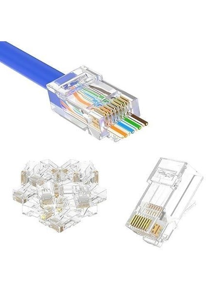 RJ45 100-Y 100LÜ Paket Yeni Nesil Konnektör