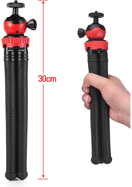 30 cm Esnek Masaüstü Tripodu Ahtapot Fotoğraf Makinesi Tutucu Telefon Tutucu Tripot fırsatları