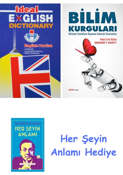Ideal English Dictionary + Bilim Kurguları + Her Şeyin Anlamı