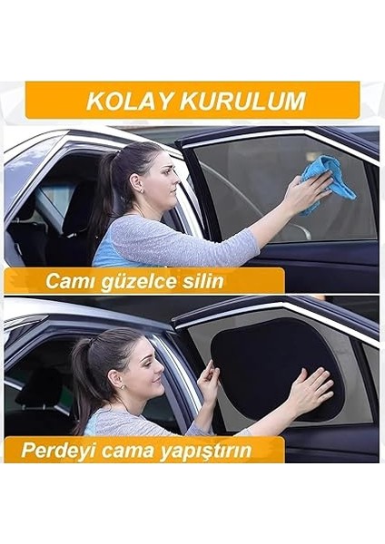 Araç Arka Yan Cam Güneşlik Vantuzlu Oto Perde Seti Araç Perdesi (2 Adet) indirimleri