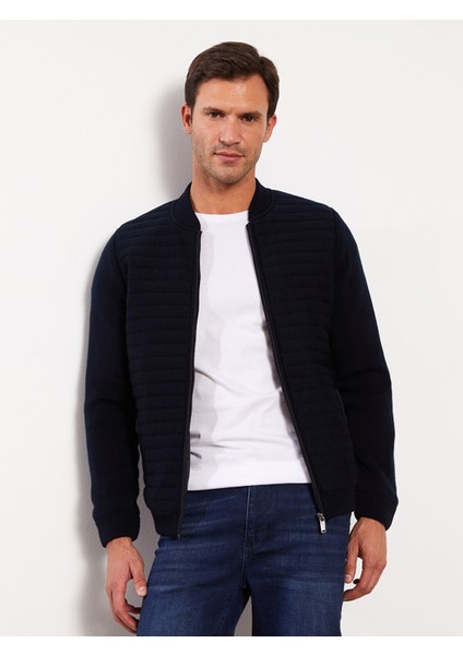 Yeni Sezon Standart Kalıp Kolej Yaka Erkek Triko Mont