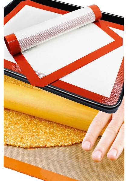 Fırınlanabilir Kendinden Yağlı Silikon Pişirme Matı-Hamur Açma Silpatı (30X40)