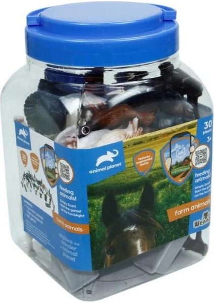 Bfs SH-D6601-1 2 3 4 30 Parça Hayvan Seti 2 Vahşi - 2 Çiftlik - Vardem Oyuncak modelleri