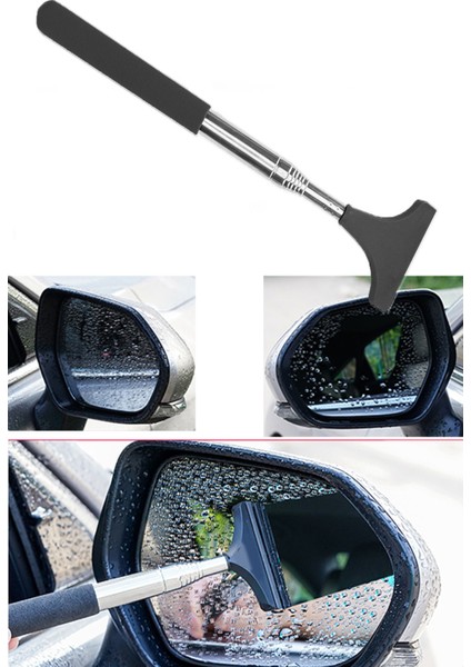 Teleskopik Uzayıp Kısalabilen Oto Ayna Cam Silme Aparatı Araç Cam Silecek Portatif Tasarım fırsatları
