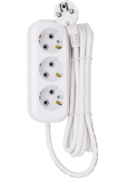 3'lü Üçlü Topraklı Uzatma Kablolu Grup Priz 5 Metre fiyatları