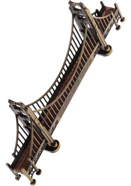 Vintage Metal Golden Gate Köprüsü 18 cm Biblo Metal Köprü Dekor Obje Konsept Hediyelik fırsatları