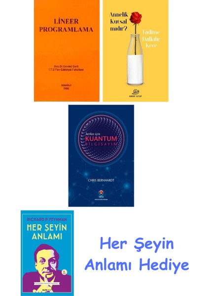 Lineer Programlama + Annelik Kutsal Mıdır? + Herkes Için Kuantum Bilgisayım + Her Şeyin Anlamı