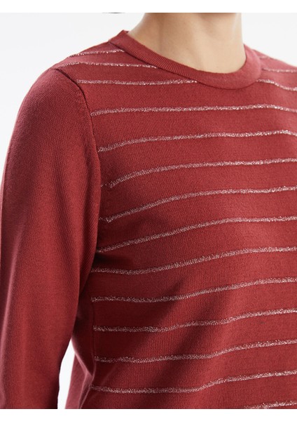 Yeni Sezon Bisiklet Yaka Çizgili Uzun Kollu Kadın Triko Kazak modelleri