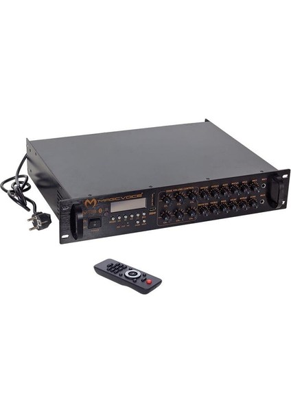 MV-1218 240W 5 Bölgeli USB/SD/Bluetooth Hat Trafolu Profesyonel PA Amfi