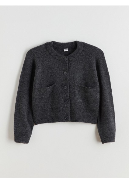 Yeni Sezon Bisiklet Yaka Kız Çocuk Triko Hırka