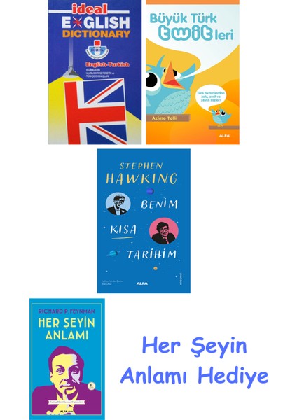 Ideal English Dictionary + Büyük Türk Twitleri + Benim Kısa Tarihim + Her Şeyin Anlamı