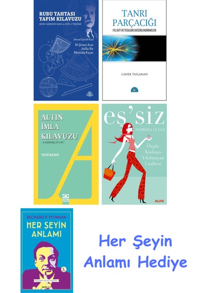 Rubu Tahtası Yapım Kılavuzu + Tanrı Parçacığı + Altın Imla Kılavuzu -Yazım Kılavuzu + Eş'siz + Her Şeyin Anlamı