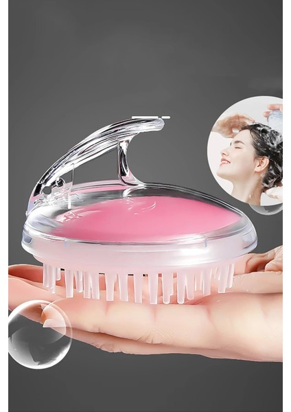 Silikon Kafa Masajı Saç Yıkama Fırçası Fırçası | Saç Derisine Masaj Yapan Şampuan Tarağı