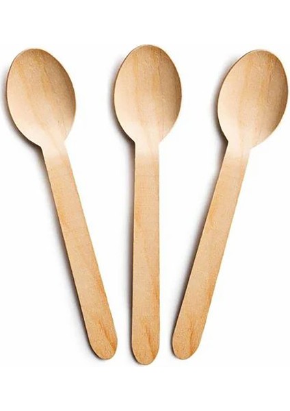 6'lı Mini Bambu Tahta Kaşık Baharat Kaşığı 6lı Ahşap Mini Kaşık Seti