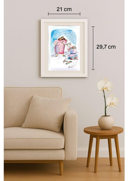 Mohammad Ali Baniasadi 29X21CM Orijinal Karikatür Tablo indirimleri