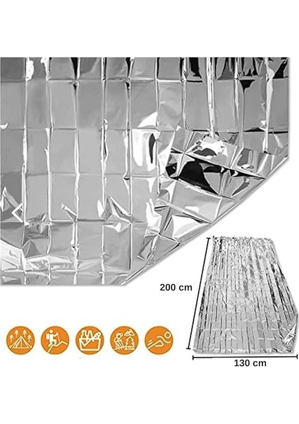 Adet * Acil Durum Battaniyesi, Dayanıklı Kamp Ekipmanları, Kamp Aksesuarları, Açık Hava Sporları, Doğa Sporları, Yürüyüş, Sırt Çantasıyla Seyahat, Lamonea 150CM*200CM, Myflon Laminasyonlu 50 Gram M2 modelleri