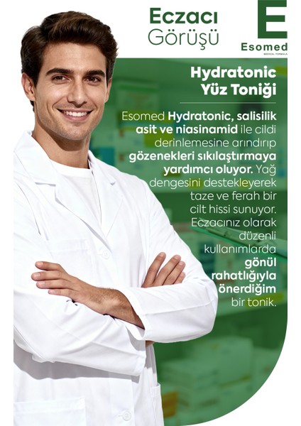 Hydratonic Asit Yüz Toniği Gözenek Sıkılaştırıcı, Yağ Dengeleyici ve Arındırıcı Tonik Hydratonic Acid 200ml indirimleri