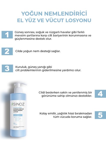 Hydrapro Yoğun Nemlendirici El Yüz ve Vücut Losyonu 400 ml fiyatları
