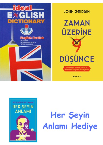 Ideal English Dictionary + Zaman Üzerine Dokuz Düşünce + Her Şeyin Anlamı