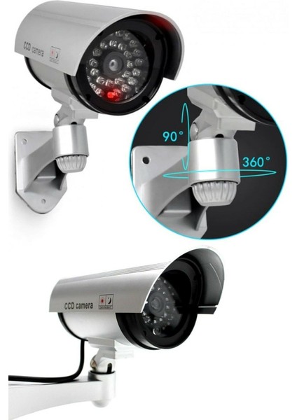 Gece Görüşlü Ledli Caydırıcı Sahte Güvenlik Kamerası