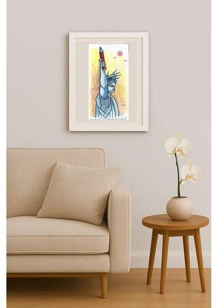 Mihaita Porumbita 21X11CM Orijinal Karikatür Tablo fırsatları