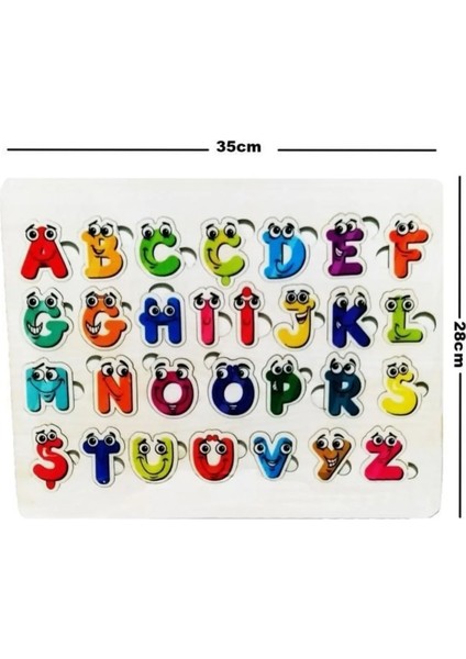 Ahşap Oyuncak Harfler Bul Tak Zararlı Madde Içermez Ahşap Bultak Zihin Geliştirici Oyun Set