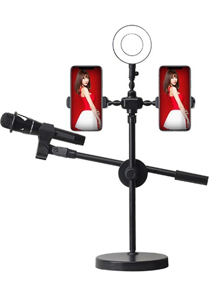 Çekim Işıklı Telefon Tutucu Makyaj Işığı Live Profesyonel Canlı 4 In 1 Işıklı Stand modelleri