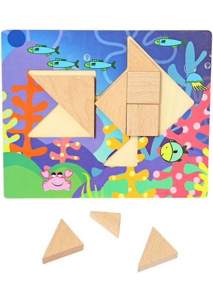 9 Module Tangrem Zeka Geliştirici Eğitici Tangrem Seti 9 Farklı Şekil Puzzle Eğlenceli Tangrem Set modelleri