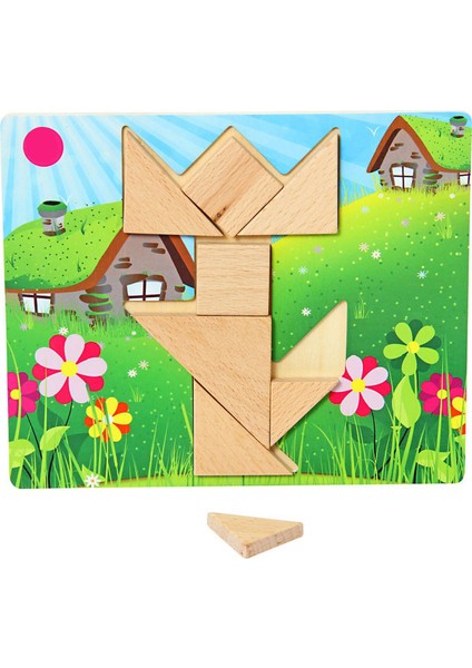 9 Module Tangrem Zeka Geliştirici Eğitici Tangrem Seti 9 Farklı Şekil Puzzle Eğlenceli Tangrem Set fırsatları