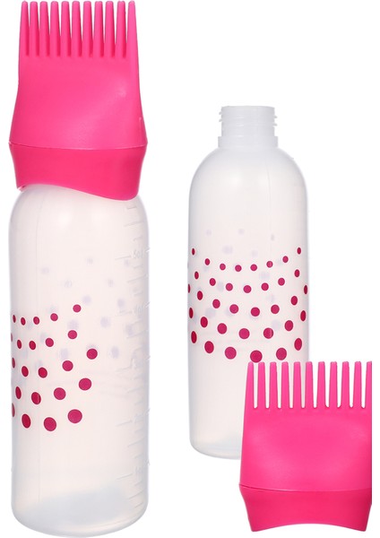 Taraklı Saç Boyama Şişesi Silikon Saç Boyama Yıkama Bakım Yapma Tüpü Pratik 2 Adet