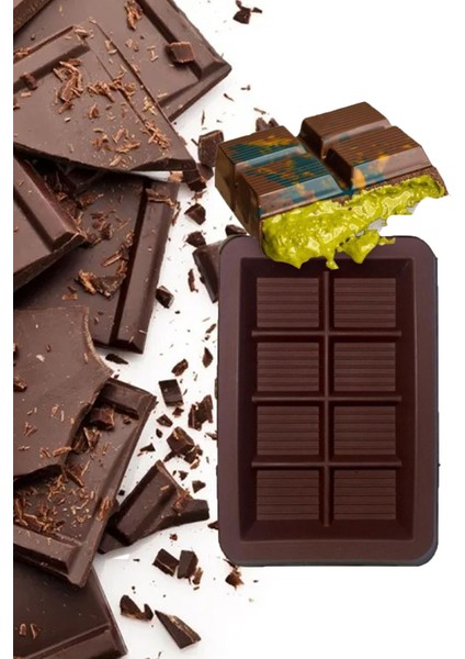 8li Dubai Çikolatası Kalıbı Silikon Dayanıklı Yapışmaz Çikolata Kalıbı Dubai Çikolata Kalıbı