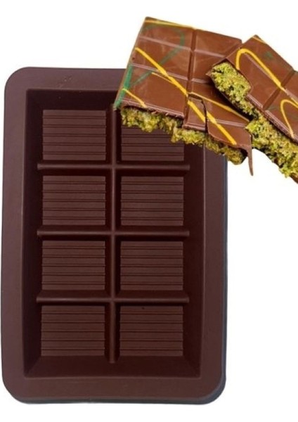 8li Dubai Çikolatası Kalıbı Silikon Dayanıklı Yapışmaz Çikolata Kalıbı Dubai Çikolata Kalıbı modelleri