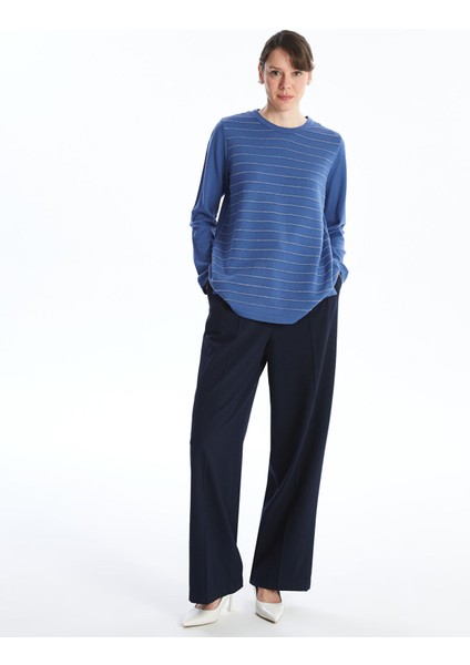 Yeni Sezon Bisiklet Yaka Çizgili Uzun Kollu Kadın Triko Kazak fiyatları