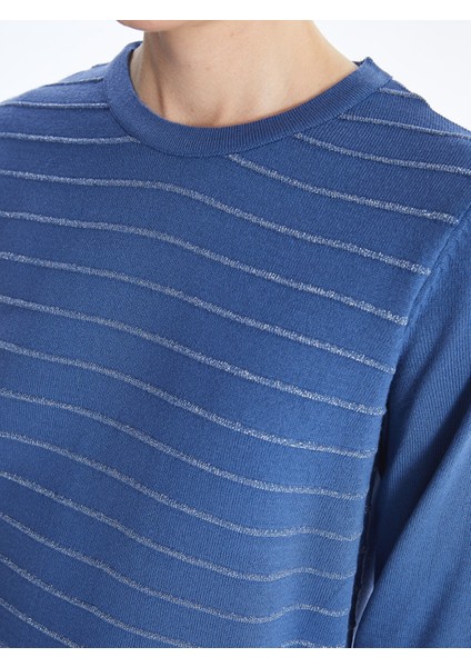 Yeni Sezon Bisiklet Yaka Çizgili Uzun Kollu Kadın Triko Kazak modelleri