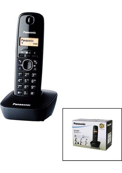 PANASONİC KX-TG1611 SİYAH - OVAL KABLOSUZ DİJİTAL TELSİZ TELEFON (5264)