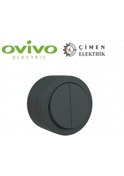 Antrasit Komutatör Anahtar Sıva Üstü - Elektrik Tesisat Anahtarı