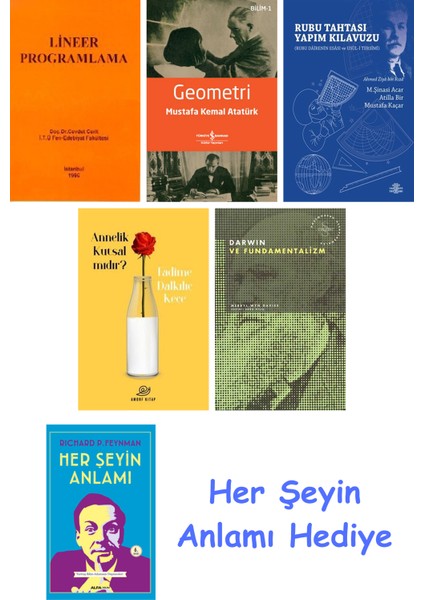 Lineer Programlama + Geometri + Rubu Tahtası Yapım Kılavuzu + Annelik Kutsal Mıdır? + Darwin ve Fundamentalizm + Her Şeyin Anlamı