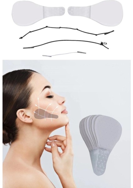 10 Adet Lastikli Yüz Kaş Göz Boyun Gerdirme Kaldırma Bantları Gıdı Gider fiyatları