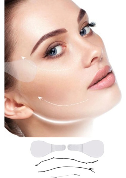 10 Adet Lastikli Yüz Kaş Göz Boyun Gerdirme Kaldırma Bantları Gıdı Gider fırsatları