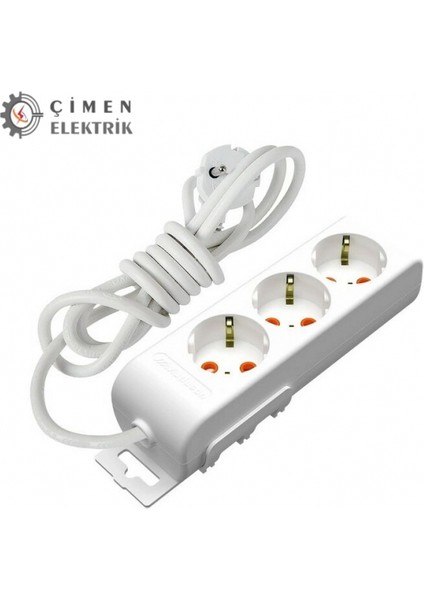 3 Metre 3 Lü Çocuk Korumalı Grup Priz