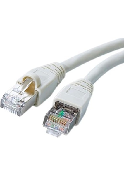 CAT620BF 20 Metre Cat6 RJ45 Lan Kablosu Uçları Hazır Takılı 100/1000 Mbps Bilgisayar Modem Internet Ethernet Kablosu (Beyaz, 20 Metre)