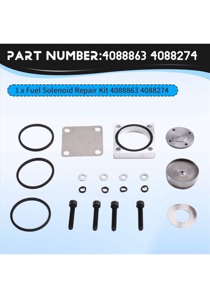 4088863 4088274 Yakıt Solenoid Onarım Kiti Solenoid Conta Halkası Cıvatası Motor Yakıt Sistemi Yedek Parçalar (Yurt Dışından) fırsatları