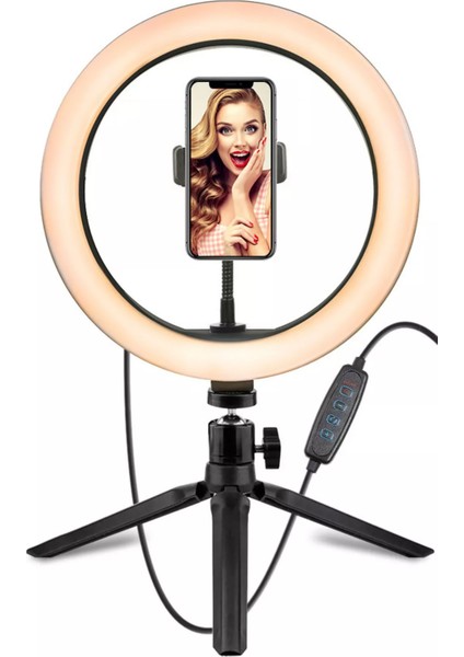 Ring Light Sürekli Işık 8 Inch Halka Işık Youtuber Video Makyaj Kuaför Işığı 20 cm fırsatları