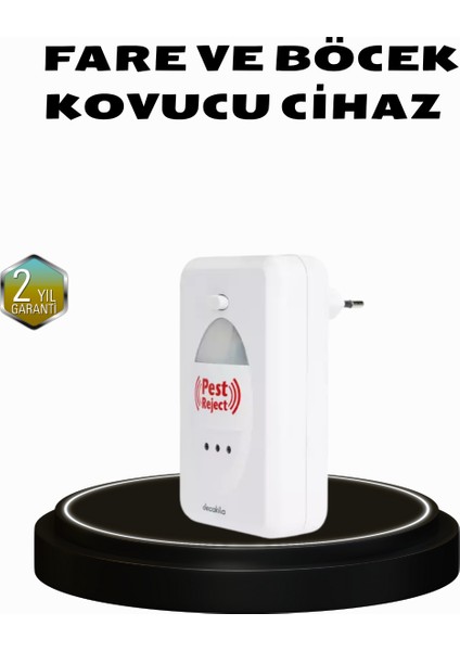 Ultrasonik Böcek ve Fare Kovucu – Doğa Dostu Sessiz ve Etkili Savunma - F423K588-U95423
