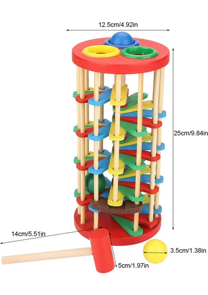 Eğitici Renkli Ahşap Vuruş Topu Merdiven Oyuncak Zeka Gelişimi Çocuk Okul Öncesi Hediye Oyun Seti fırsatları