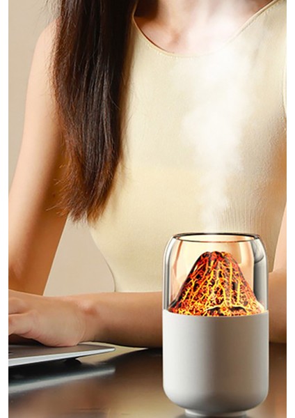 Aromatik Difüzör Hava Temizleyici Nemlendirici Rgb Işıklı Yanardağ Temalı Dekoratif Buhar Makinesi modelleri