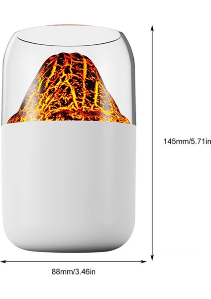 Aromatik Difüzör Hava Temizleyici Nemlendirici Rgb Işıklı Yanardağ Temalı Dekoratif Buhar Makinesi fırsatları