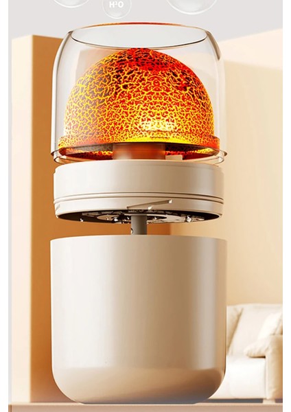 Aromatik Difüzör Hava Temizleyici Nemlendirici Rgb Işıklı Yanardağ Temalı Dekoratif Buhar Makinesi indirimleri