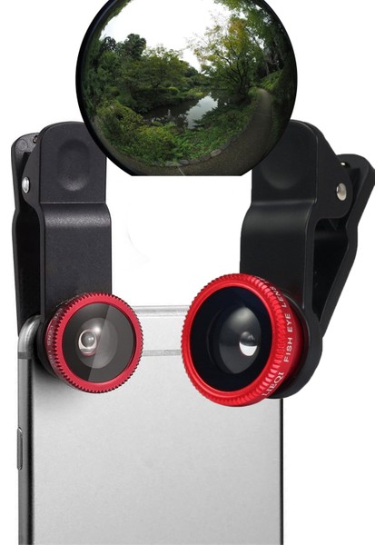 Balık Gözü Lens Fish Eye 3 Wide Geniş Açılı Makro Telefon Lensi